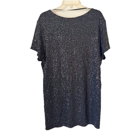 Victoria’s Secret Mini Dress Size Medium Black Sequin Supermodel Essentials $98 - Picture 2 of 13